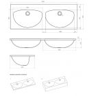 Умывальник подвесной Esse D F 600/2