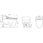 Электронный унитаз-биде Timo ТЕ-731