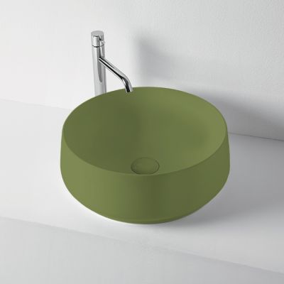 Раковина круглая Kerasan F10 460411 зеленый матовый - купить по специальной цене в интернет-магазине "Уют в доме"