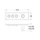 Наружный комплект для смесителя CRISTINA Thermo UP XQ72351/CS81300