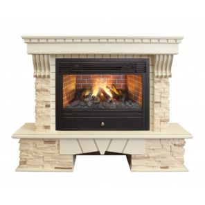 Камин для дома и дачи Real Flame Sorento 255/26 WT-619B с очагом Novara 26 3D