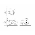Унитаз безободковый с сиденьем Hatria Fusion Y1CC01/Y1V101