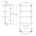 Полотенцесушитель электрический Margaroli Luna 523 хром