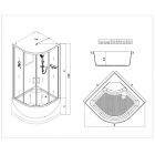Кабина душевая Esbano ESG-90 CRB