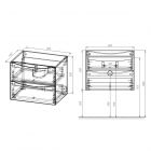 Тумба с раковиной Vincea Mia 600 подвесная