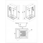 Кабина душевая ESBANO ES-108 CKRB правый