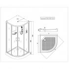 Душевая кабина ESBANO ESG-80 CR