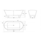 Ванна отдельностоящая Castone Амелия 1800х800