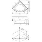 Угловая акриловая ванна BAS Риола 135х135 см