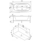 Акриловая прямоугольная ванна BAS Фиеста 194x90 с гидромассажем